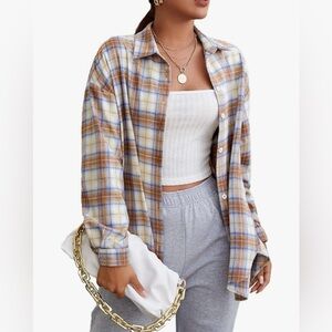 Plaid Button Down Shirt Size S